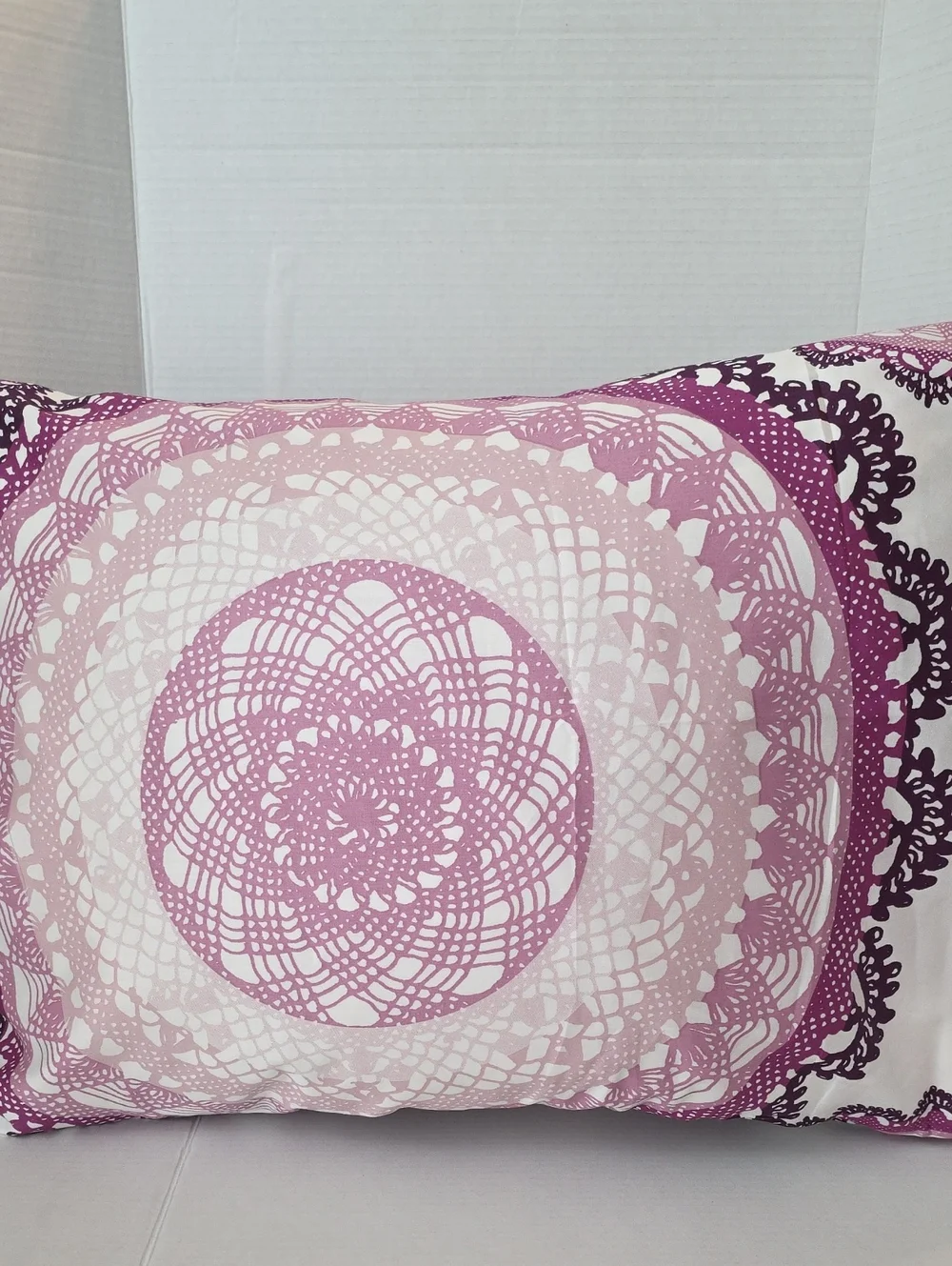 IKEA Lyckoa Purple Lace Mandala Cotton 2 Standard Pillow Sham & Twin Duvet Cover